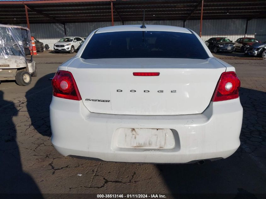 2013 DODGE AVENGER SE - 1C3CDZAB6DN567106