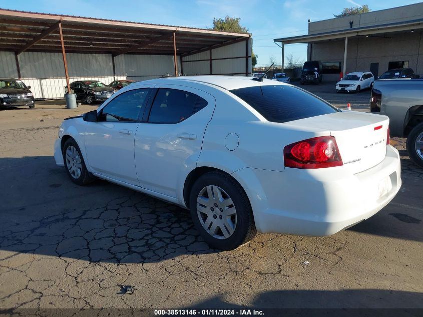 2013 DODGE AVENGER SE - 1C3CDZAB6DN567106