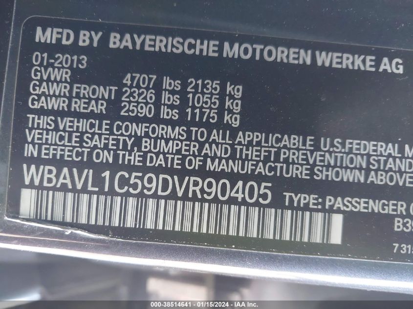 2013 BMW X1 XDRIVE28I - WBAVL1C59DVR90405