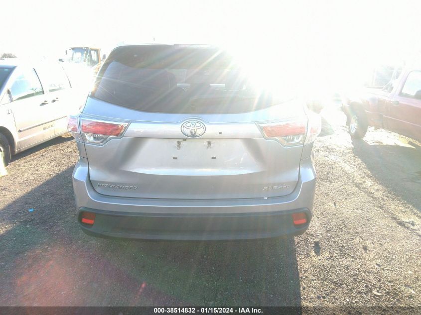 2015 TOYOTA HIGHLANDER XLE V6 - 5TDJKRFH8FS160178