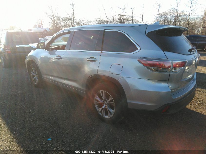 2015 TOYOTA HIGHLANDER XLE V6 - 5TDJKRFH8FS160178