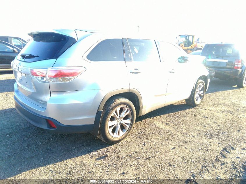 2015 TOYOTA HIGHLANDER XLE V6 - 5TDJKRFH8FS160178
