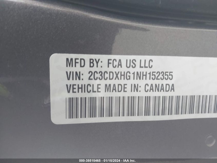 2022 DODGE CHARGER GT - 2C3CDXHG1NH152355