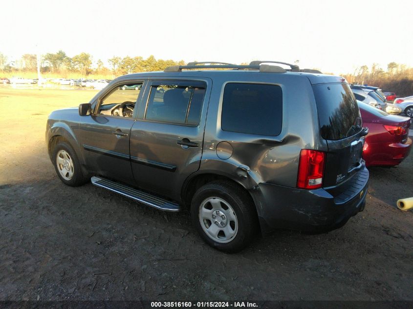 2013 HONDA PILOT LX - 5FNYF4H20DB057840