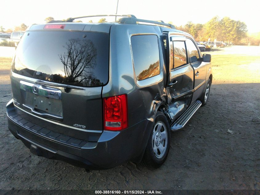 2013 HONDA PILOT LX - 5FNYF4H20DB057840