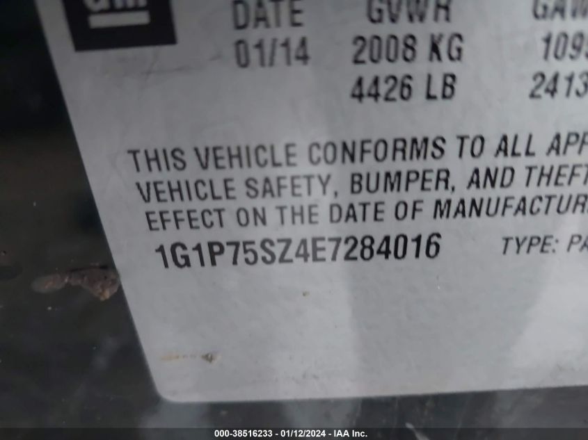 2014 CHEVROLET CRUZE DIESEL - 1G1P75SZ4E7284016