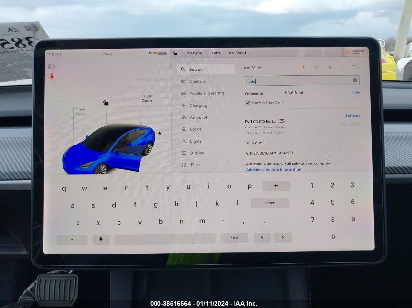 2021 TESLA MODEL 3 LONG RANGE DUAL MOTOR ALL-WHEEL DRIVE - 5YJ3E1EB4MF924253