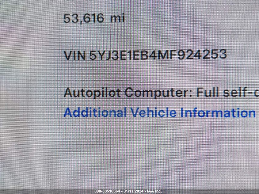 2021 TESLA MODEL 3 LONG RANGE DUAL MOTOR ALL-WHEEL DRIVE - 5YJ3E1EB4MF924253