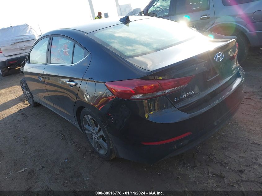 2017 HYUNDAI ELANTRA LIMITED - KMHD84LF9HU289896