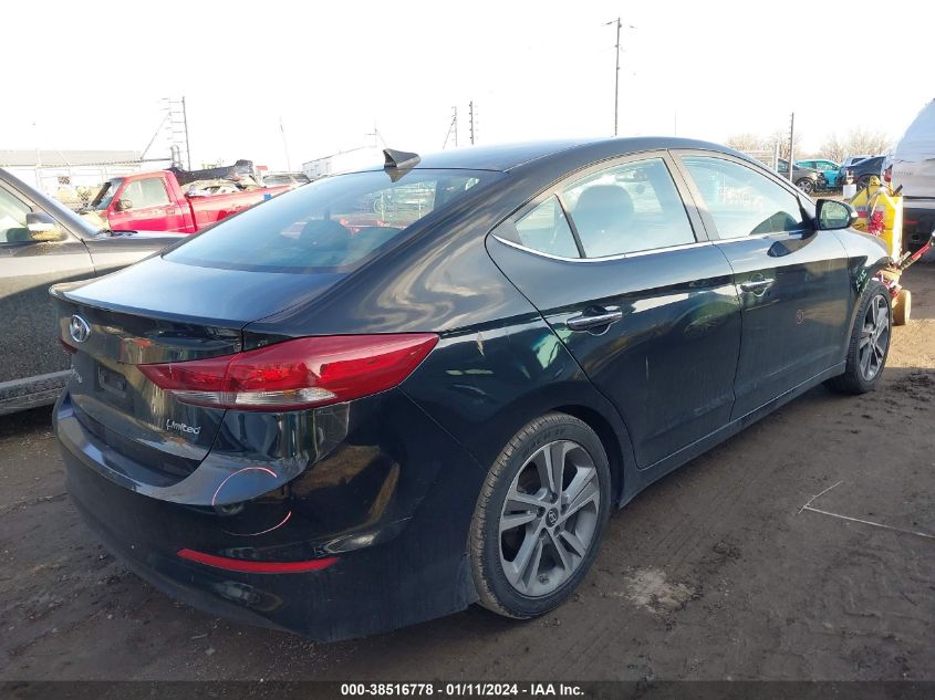 2017 HYUNDAI ELANTRA LIMITED - KMHD84LF9HU289896