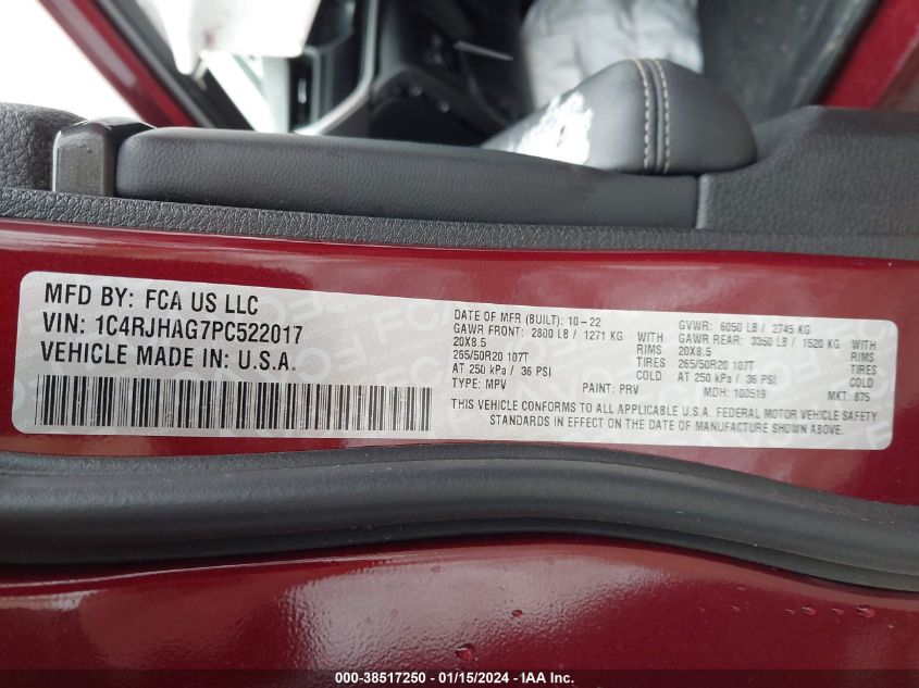 2023 JEEP GRAND CHEROKEE LAREDO/ALTITUDE - 1C4RJHAG7PC522017