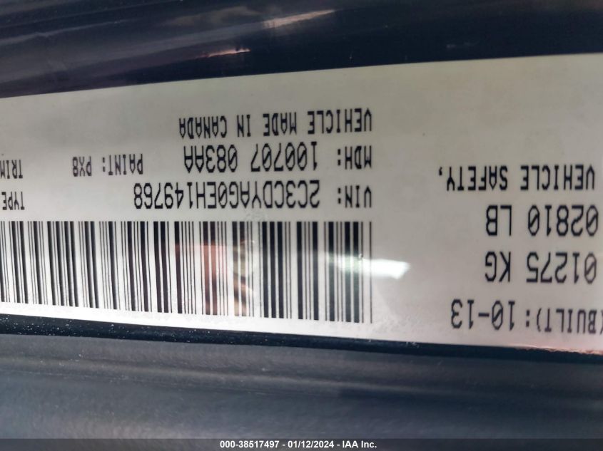 2014 DODGE CHALLENGER SXT - 2C3CDYAG0EH149768