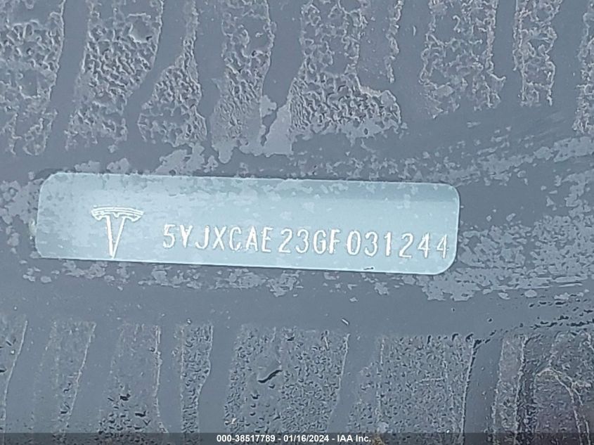 2016 TESLA MODEL X - 5YJXCAE23GF031244