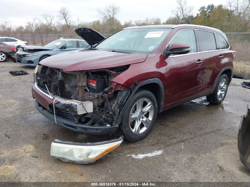 2014 TOYOTA HIGHLANDER LIMITED/LTD PLATNUM - 5TDYKRFH3ES021766