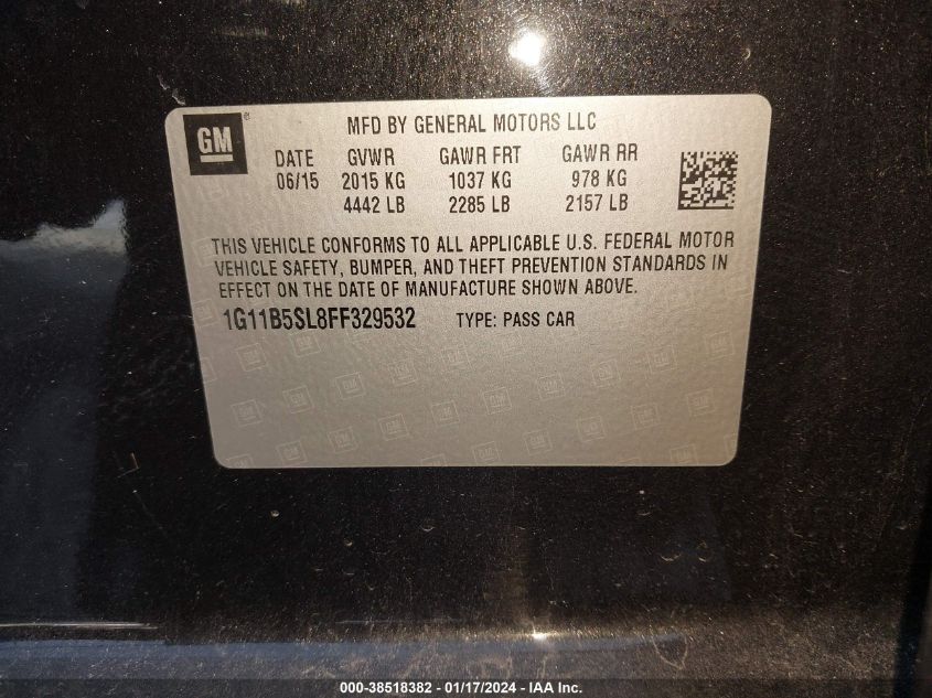 2015 CHEVROLET MALIBU LS - 1G11B5SL8FF329532