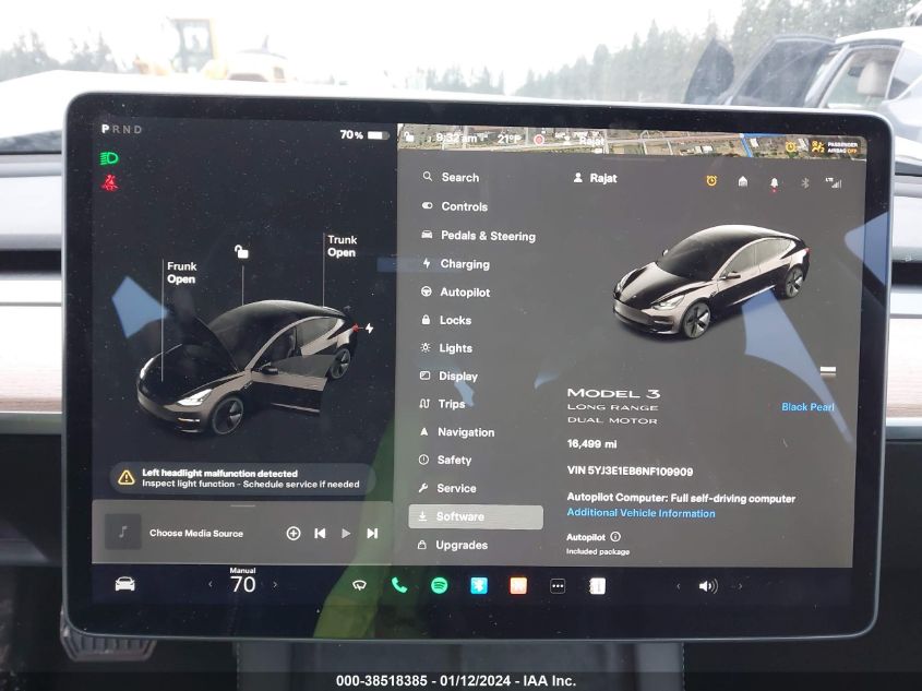 2022 TESLA MODEL 3 LONG RANGE DUAL MOTOR ALL-WHEEL DRIVE - 5YJ3E1EB6NF109909
