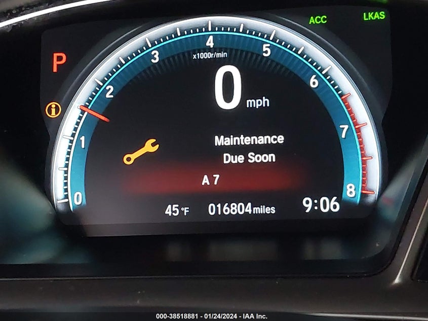 2021 HONDA CIVIC 1.5L I-4 DI, DOHC, V(VIN: 19XFC1F35ME012232