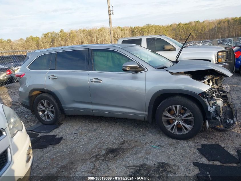 2015 TOYOTA HIGHLANDER XLE - 5TDKKRFH6FS106771