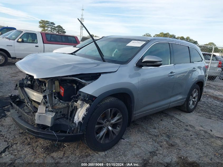 2015 TOYOTA HIGHLANDER XLE - 5TDKKRFH6FS106771