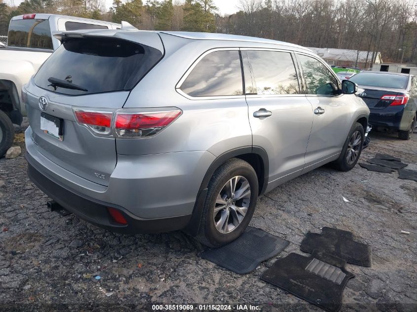 2015 TOYOTA HIGHLANDER XLE - 5TDKKRFH6FS106771