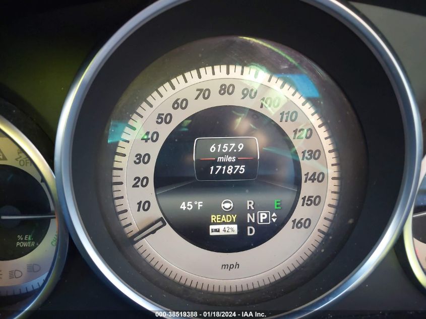 2014 MERCEDES-BENZ E 400 HYBRID SPORT WDDHF9FB4EA847707