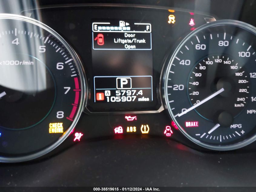 2015 SUBARU XV CROSSTREK 2.0I LIMITED - JF2GPAPC7F8310559