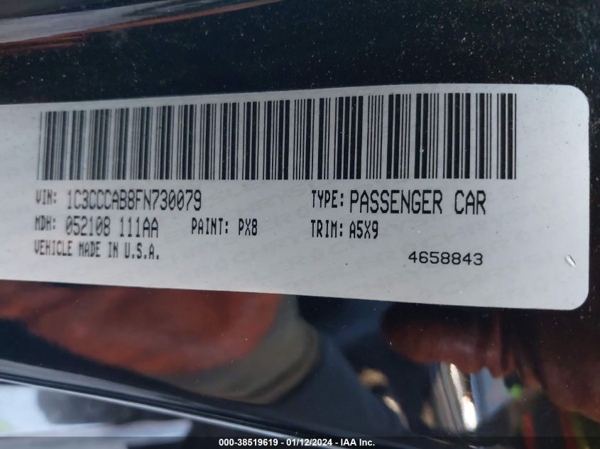 2015 CHRYSLER 200 LIMITED - 1C3CCCAB8FN730079