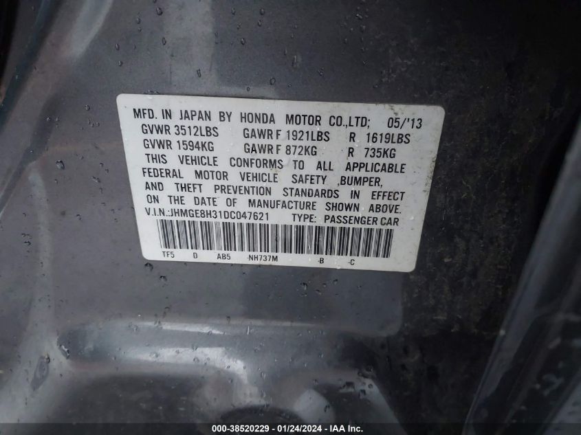 2013 HONDA FIT - JHMGE8H31DC047621
