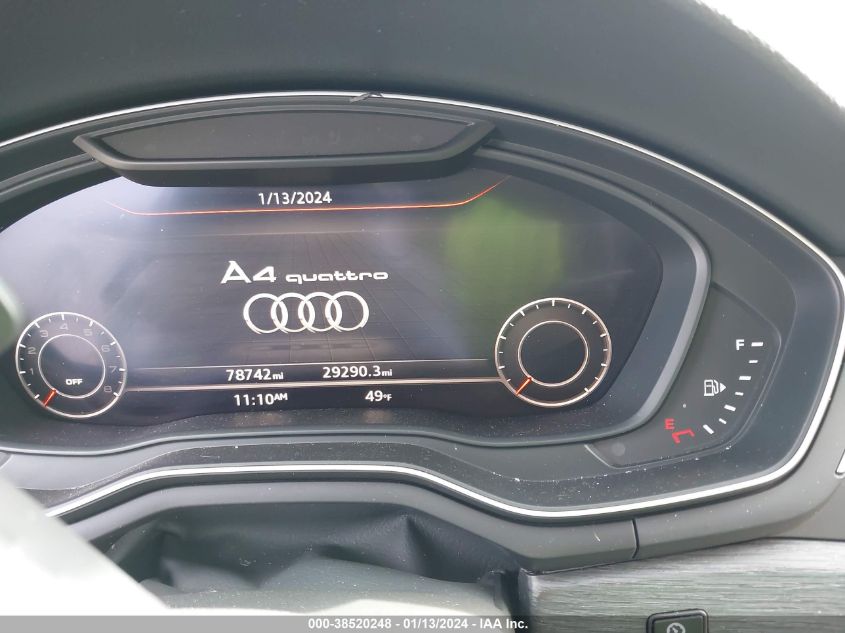2017 AUDI A4 2.0T PREMIUM - WAUENAF49HN036515