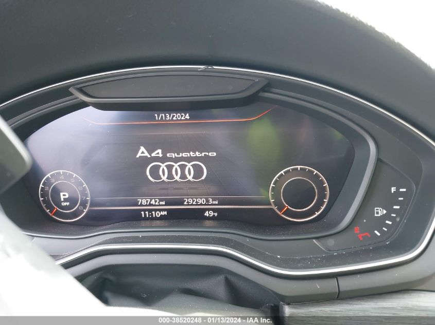 2017 AUDI A4 2.0T PREMIUM - WAUENAF49HN036515