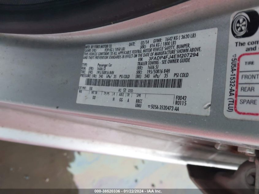 2014 FORD FIESTA TITANIUM - 3FADP4FJ4EM207294