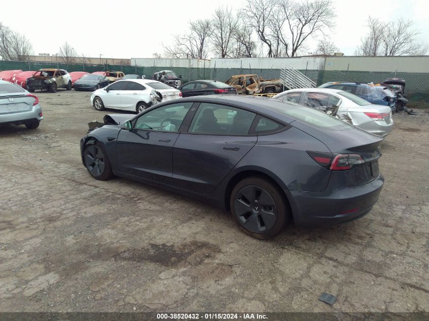 2022 TESLA MODEL 3 - 5YJ3E1EB4NF181207