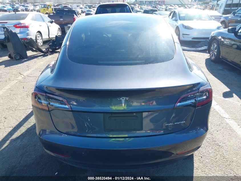 2022 TESLA MODEL 3 LONG RANGE DUAL MOTOR ALL-WHEEL DRIVE - 5YJ3E1EB7NF299025