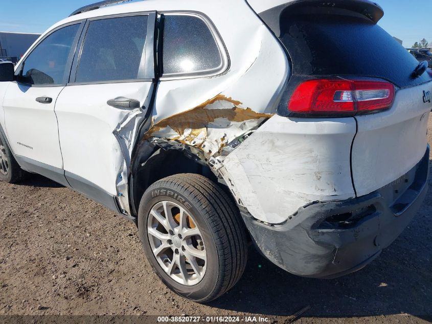 2016 JEEP CHEROKEE SPORT - 1C4PJLAB6GW257345