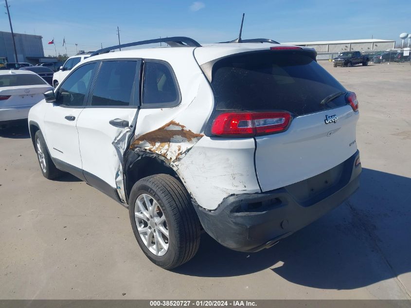 2016 JEEP CHEROKEE SPORT - 1C4PJLAB6GW257345