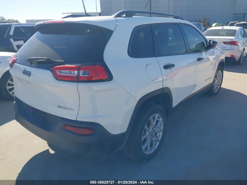 2016 JEEP CHEROKEE SPORT - 1C4PJLAB6GW257345