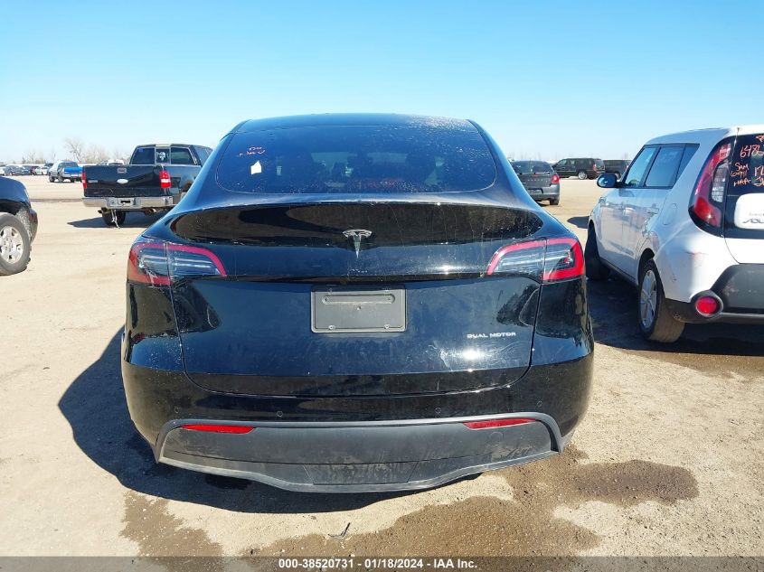 2022 TESLA MODEL Y LONG RANGE DUAL MOTOR ALL-WHEEL DRIVE - 7SAYGAEE7NF486326