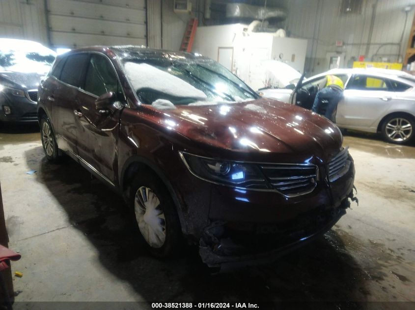 2016 LINCOLN MKX SELECT - 2LMPJ8KP6GBL50617