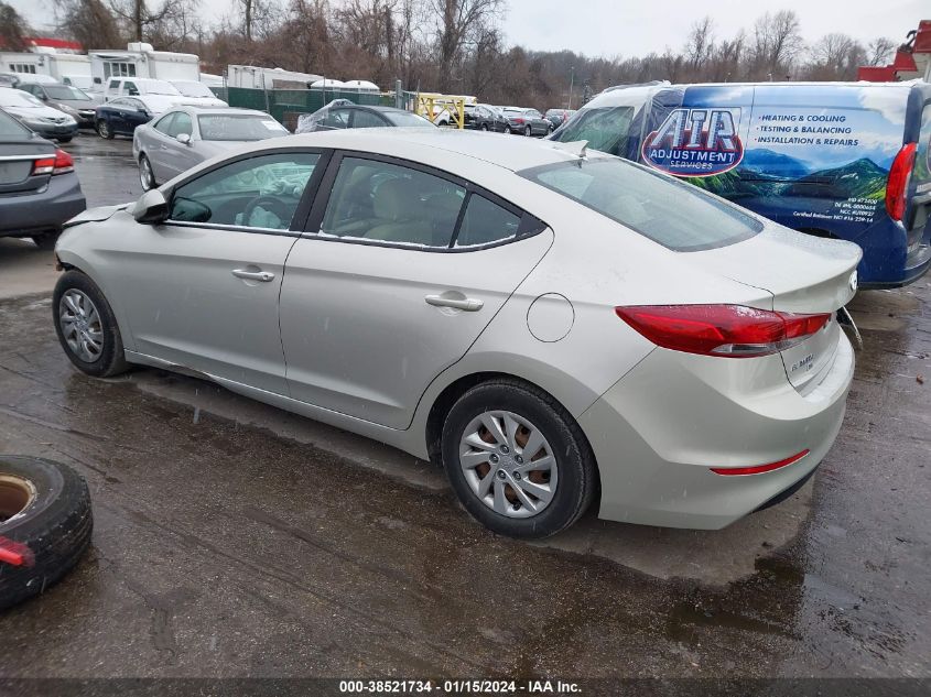 2017 HYUNDAI ELANTRA SE - 5NPD74LF9HH064167