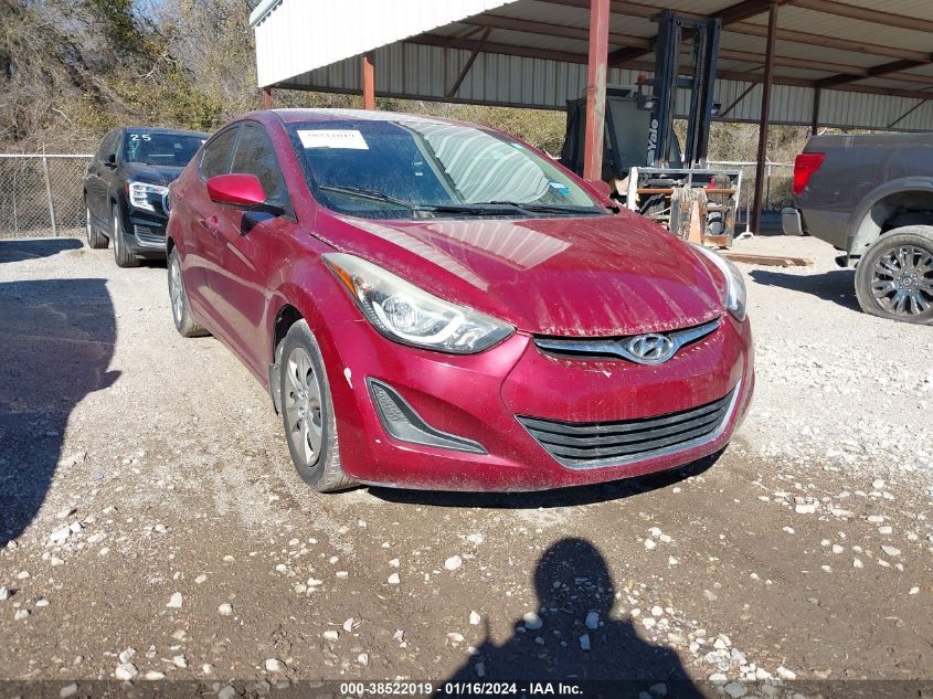 2016 HYUNDAI ELANTRA SE - 5NPDH4AE8GH687527