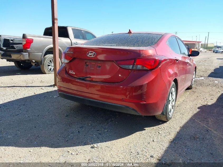 2016 HYUNDAI ELANTRA SE - 5NPDH4AE8GH687527