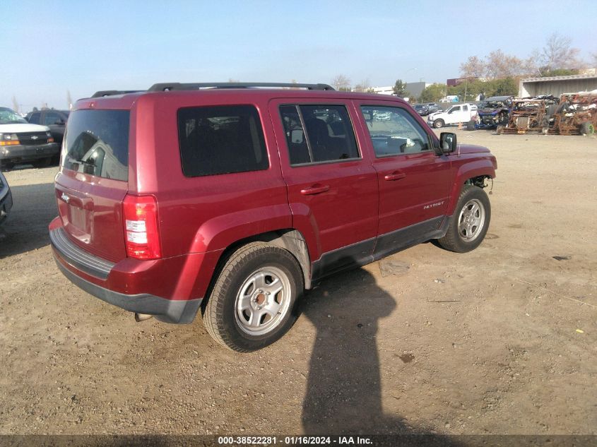 2016 JEEP PATRIOT SPORT - 1C4NJPBA5GD811555