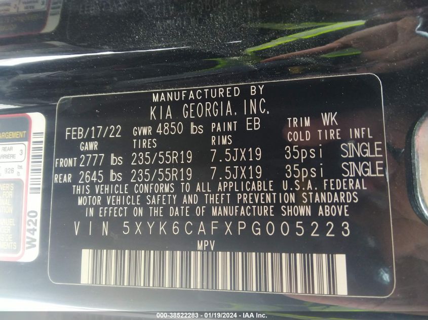 2023 KIA SPORTAGE X LINE - 5XYK6CAFXPG005223