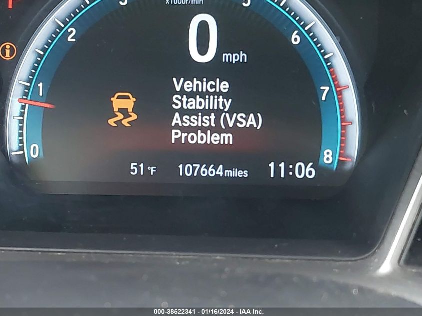 2017 HONDA CIVIC EX - 19XFC2F75HE227835