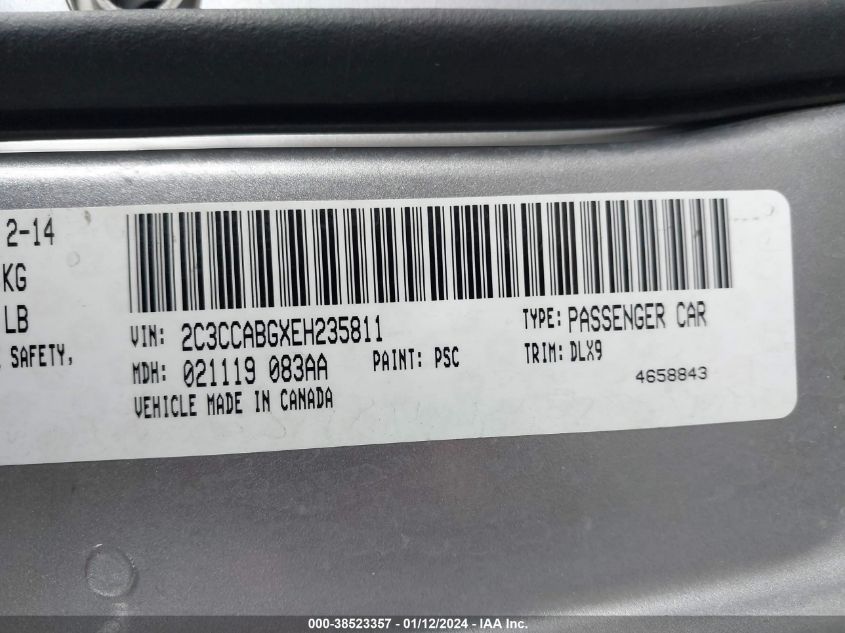 2014 CHRYSLER 300 S - 2C3CCABGXEH235811