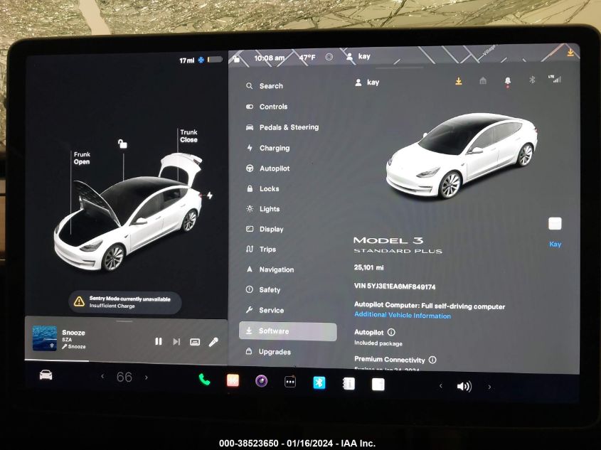 2021 TESLA MODEL 3 STANDARD RANGE PLUS REAR-WHEEL DRIVE - 5YJ3E1EA6MF849174