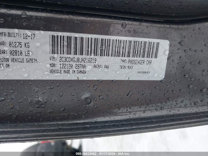2018 DODGE CHARGER R/T 392 - 2C3CDXGJ8JH216219