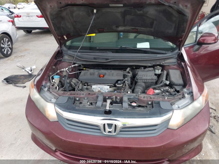 19XFB2F54CE098092 | 2012 HONDA CIVIC