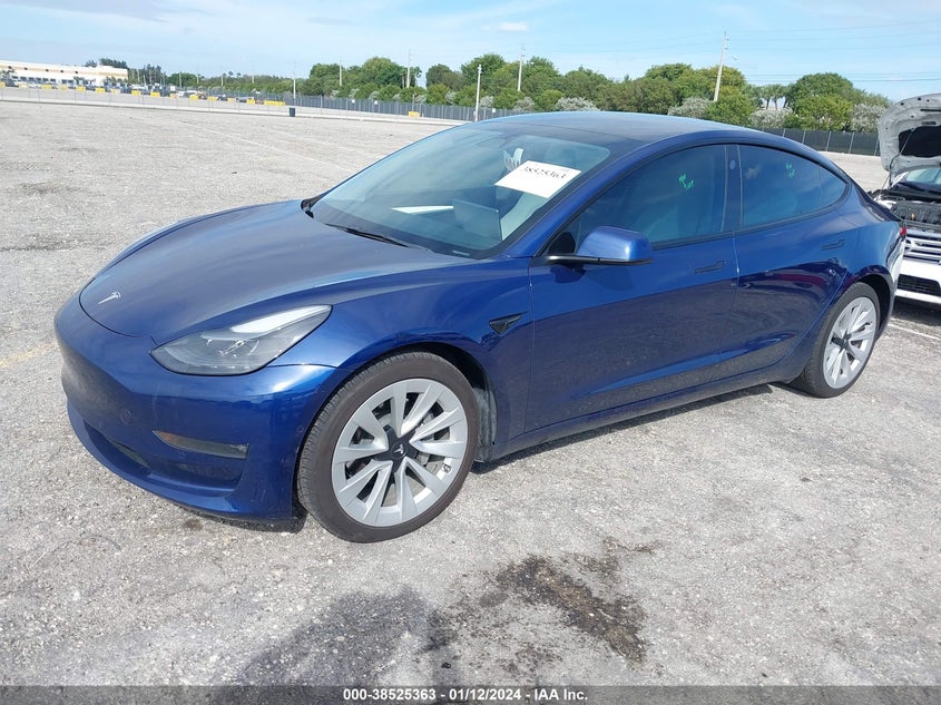 VIN 5YJ3E1EB3NF196667 2022 TESLA MODEL 3 LONG RANGE DUAL MOTOR ALL-WHEEL DRIVE