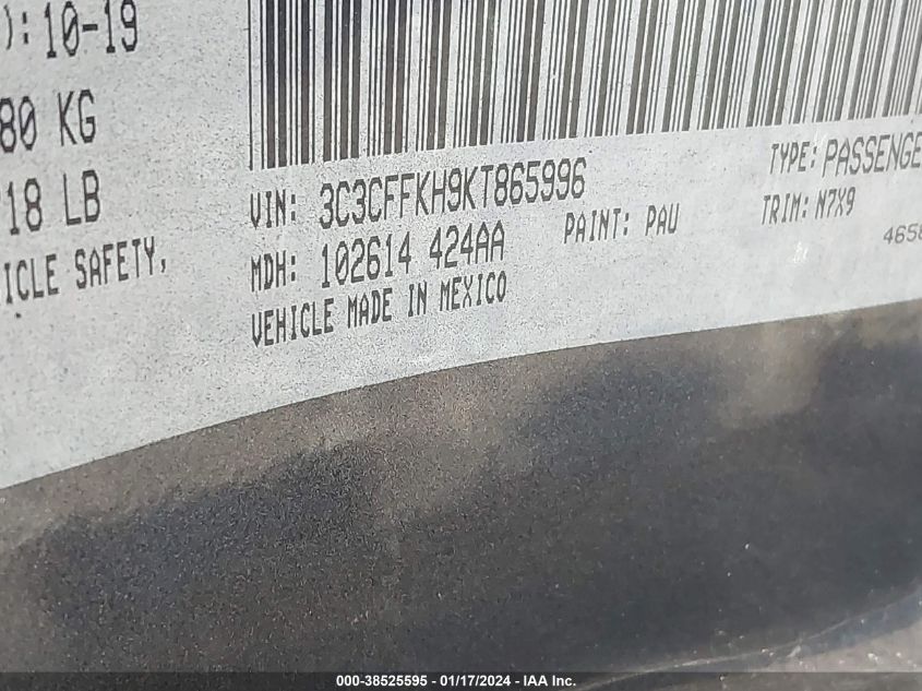 2019 FIAT 500 POP - 3C3CFFKH9KT865996